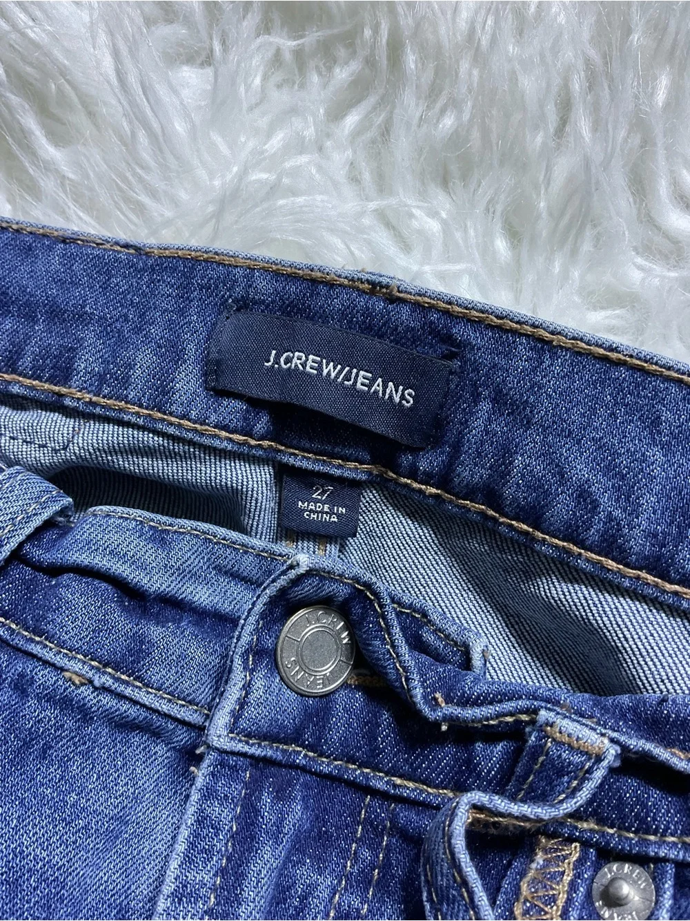J Crew Vintage Straight Jean in Two Tone Denim